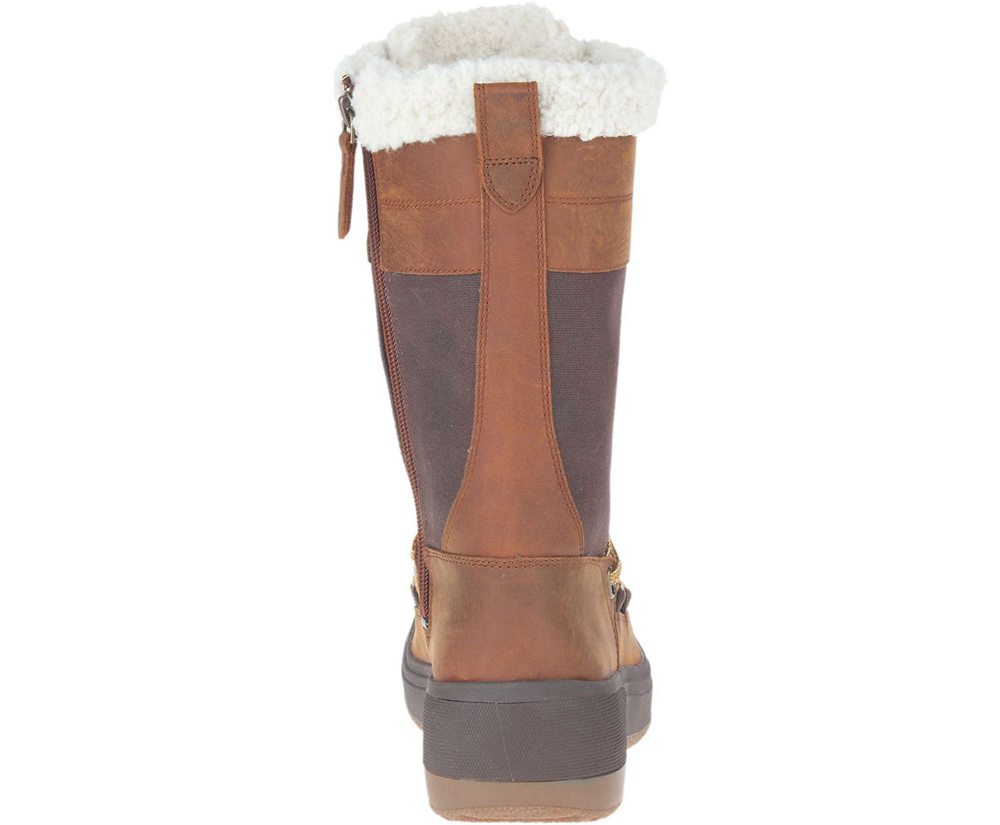 Merrell Boots Brown - Haven Tall Lace Polar Waterproof - Womens 68PNXCAML